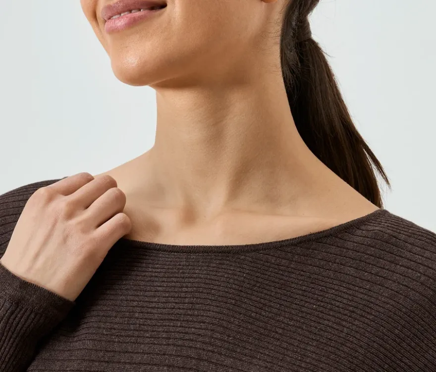 Feinstrickpullover, braun