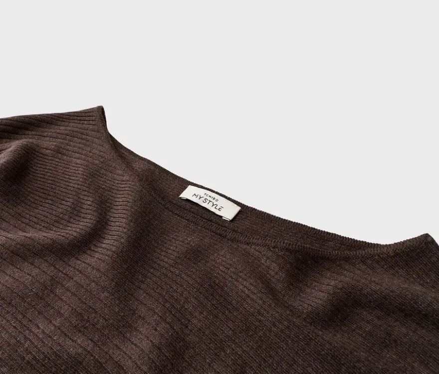 Feinstrickpullover, braun