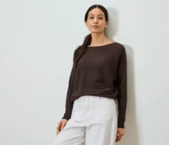 Feinstrickpullover, braun
