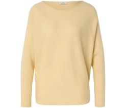 Feinstrickpullover, buttergelb