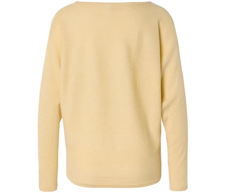 Feinstrickpullover, buttergelb