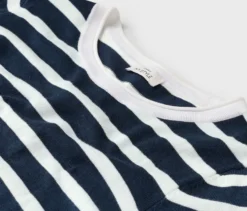 Feinstrickpullover, dunkelblau-weiß gestreift