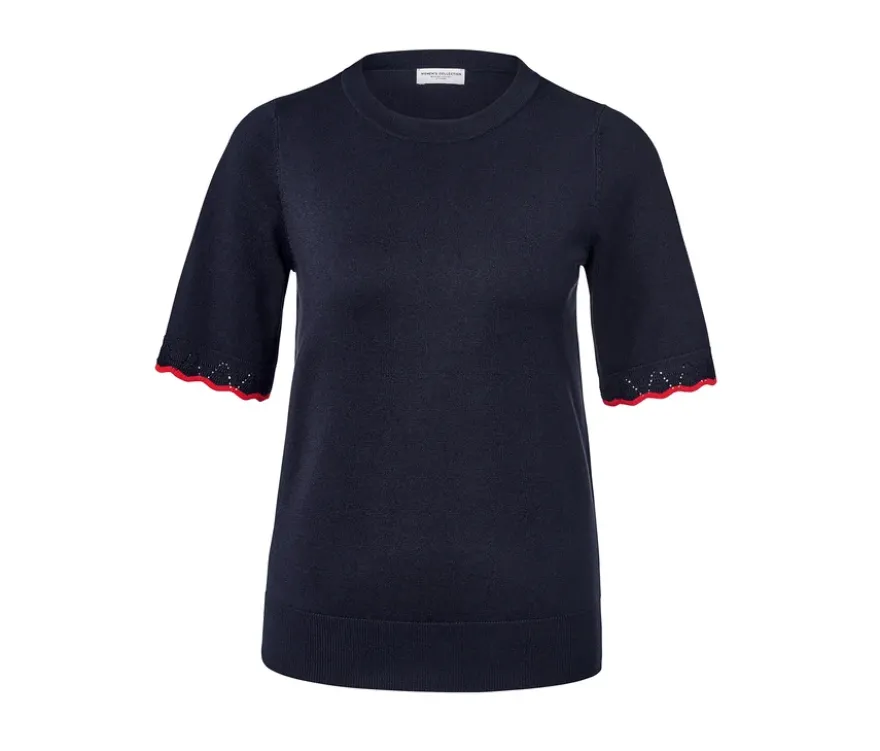 Feinstrickpullover, dunkelblau