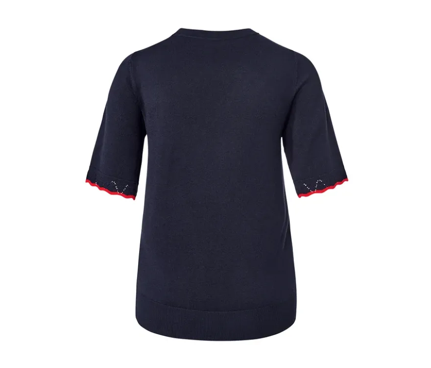 Feinstrickpullover, dunkelblau