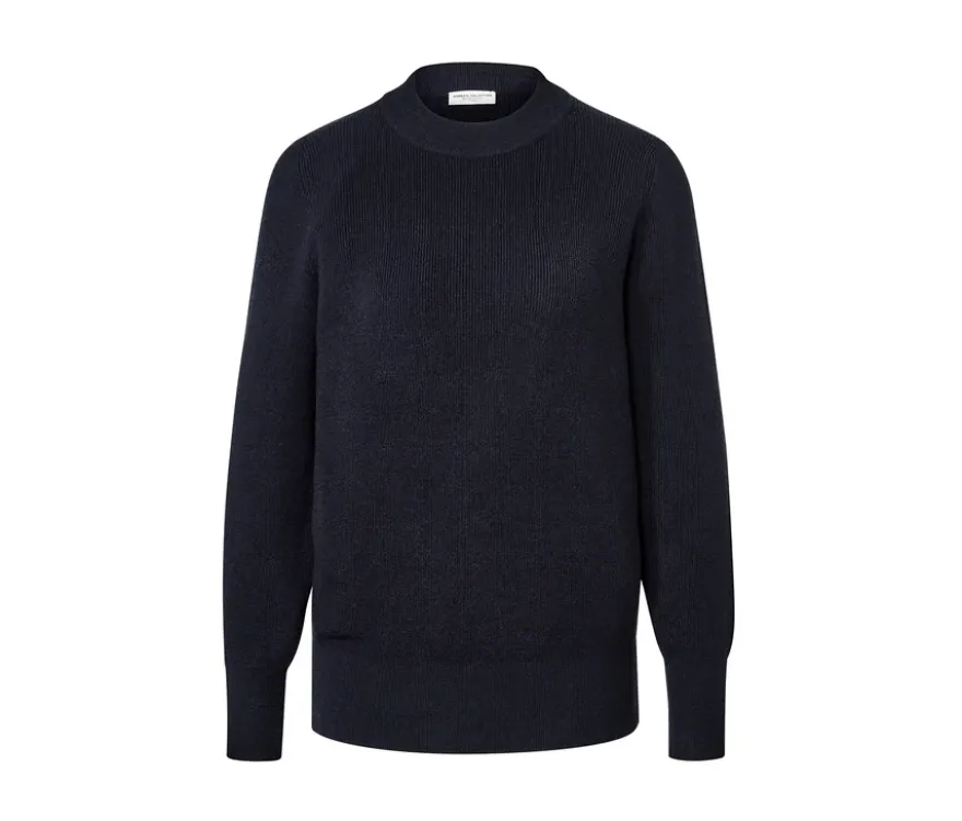 Feinstrickpullover, dunkelblau