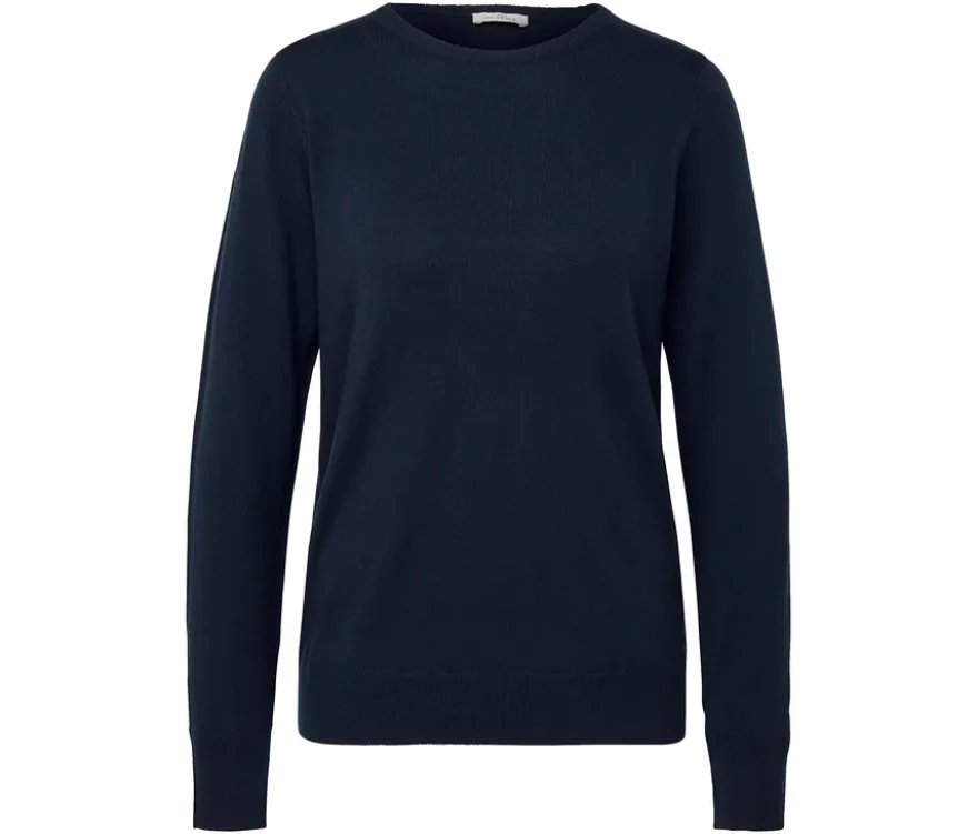 Feinstrickpullover, dunkelblau