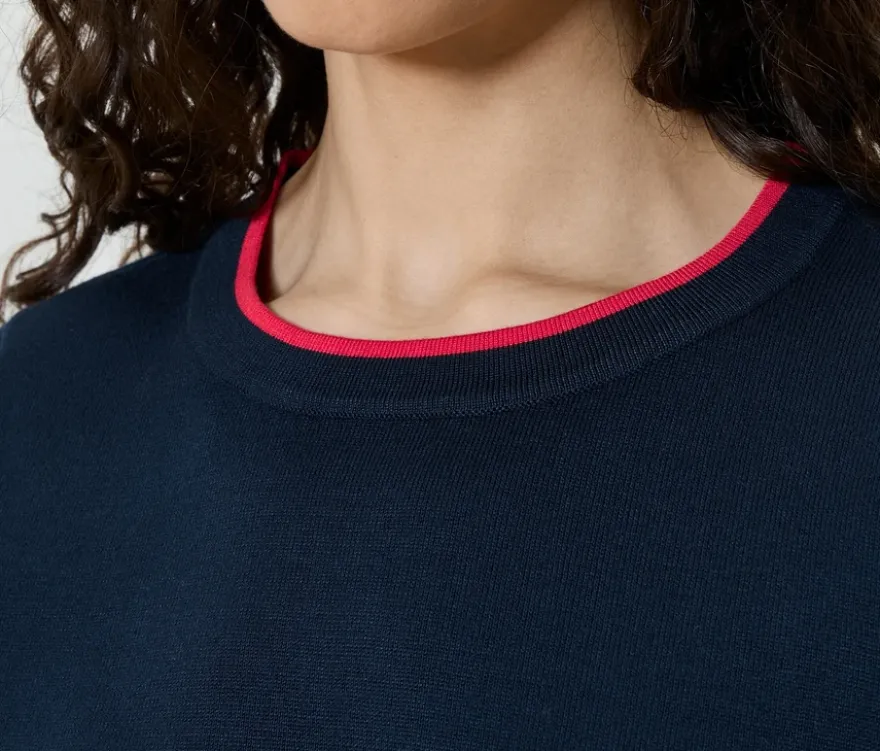 Feinstrickpullover, dunkelblau