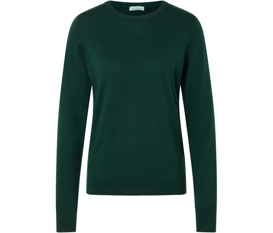 Feinstrickpullover, dunkelgrün