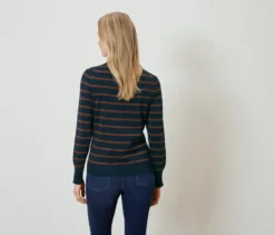 Feinstrickpullover, gestreift