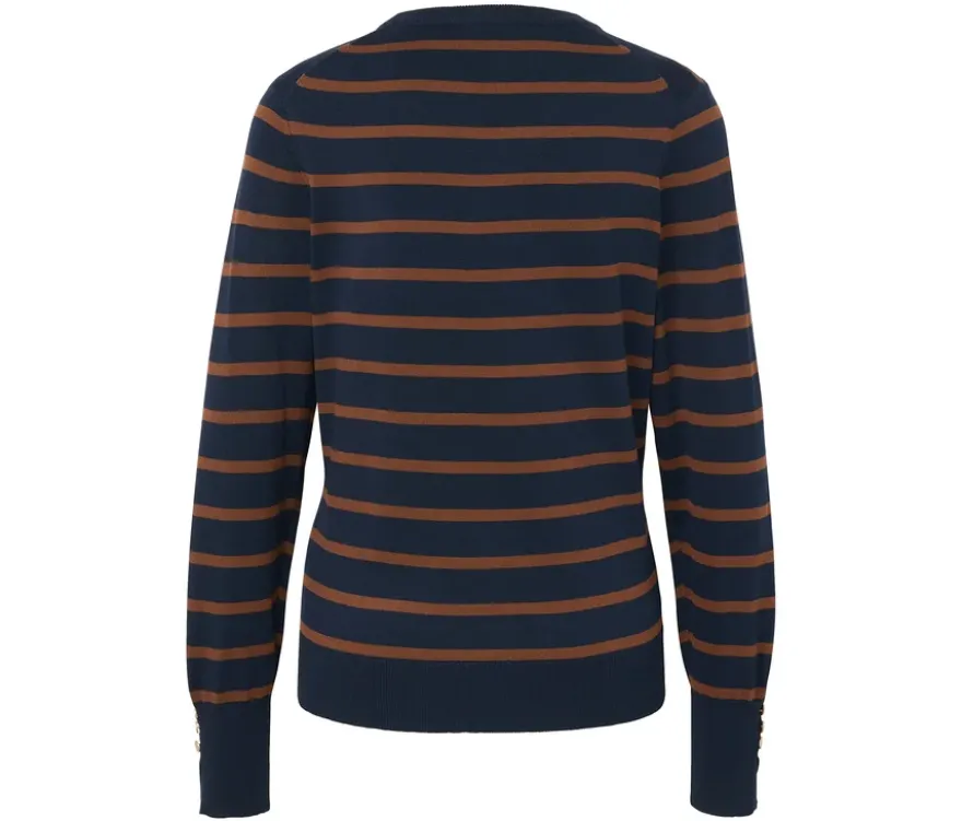 Feinstrickpullover, gestreift