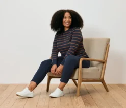 Feinstrickpullover, gestreift