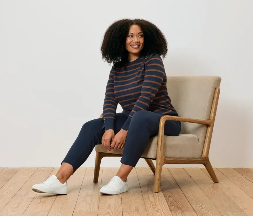 Feinstrickpullover, gestreift