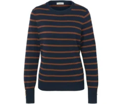 Feinstrickpullover, gestreift