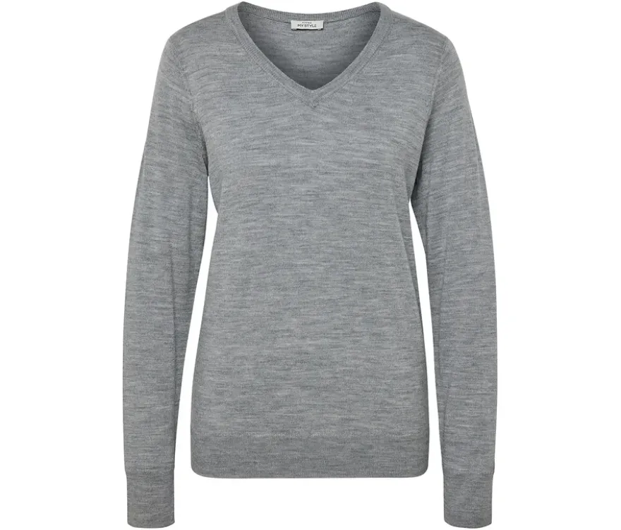 Feinstrickpullover, grau