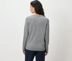 Feinstrickpullover, grau