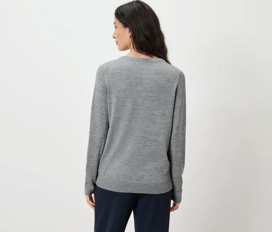 Feinstrickpullover, grau