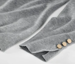 Feinstrickpullover, grau meliert