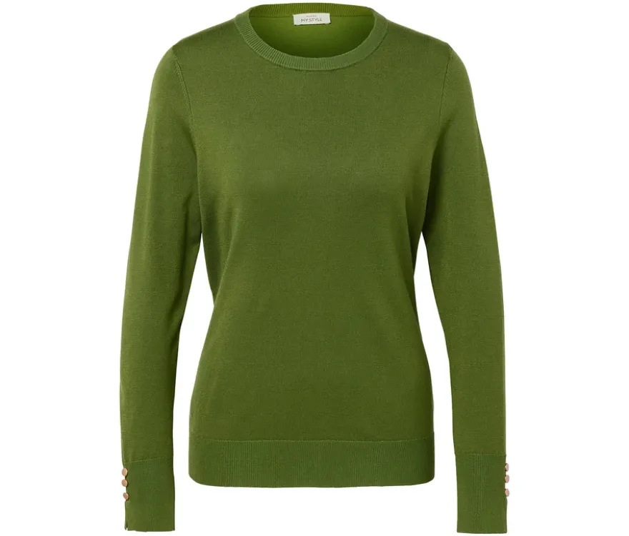 Feinstrickpullover, hellgrün