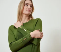 Feinstrickpullover, hellgrün