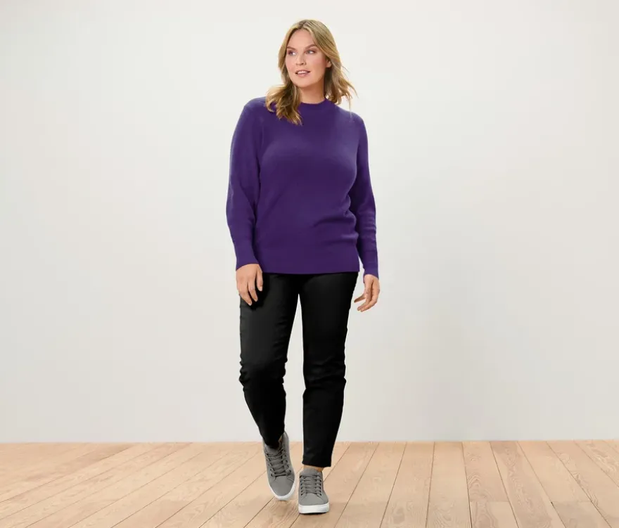 Feinstrickpullover, lila