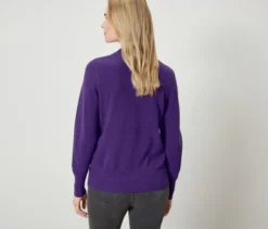 Feinstrickpullover, lila