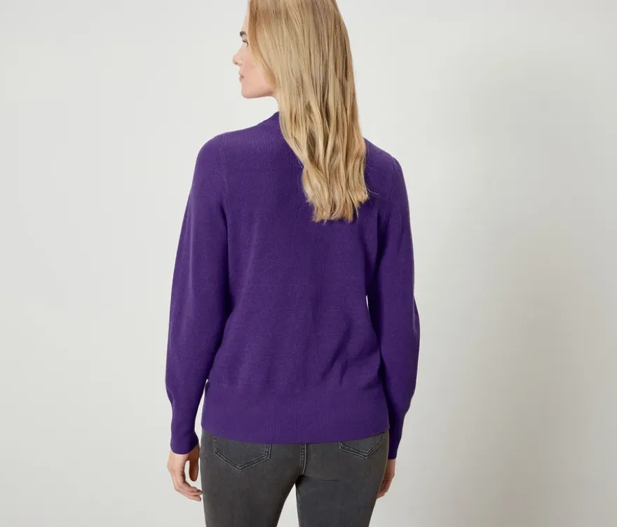 Feinstrickpullover, lila