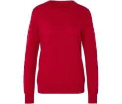 Feinstrickpullover mit Cashmere, rot