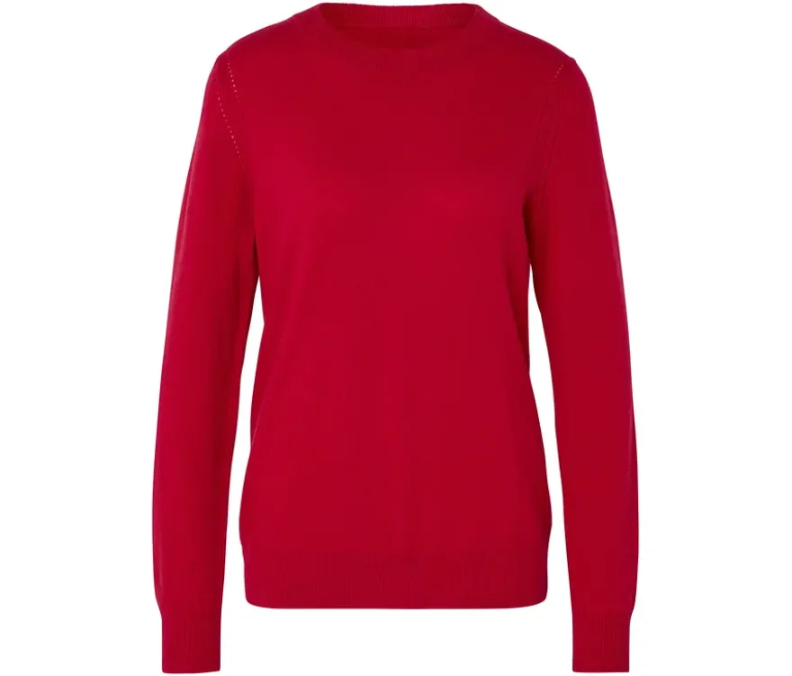 Feinstrickpullover mit Cashmere, rot