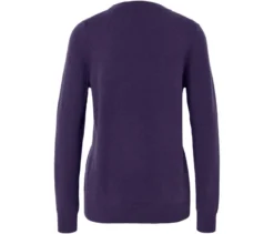 Feinstrickpullover mit Cashmere, pflaume