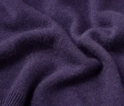 Feinstrickpullover mit Cashmere, pflaume