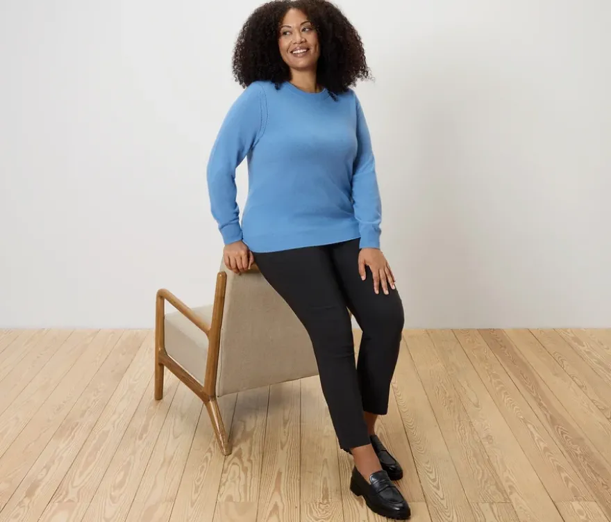 Feinstrickpullover mit Cashmere, blau