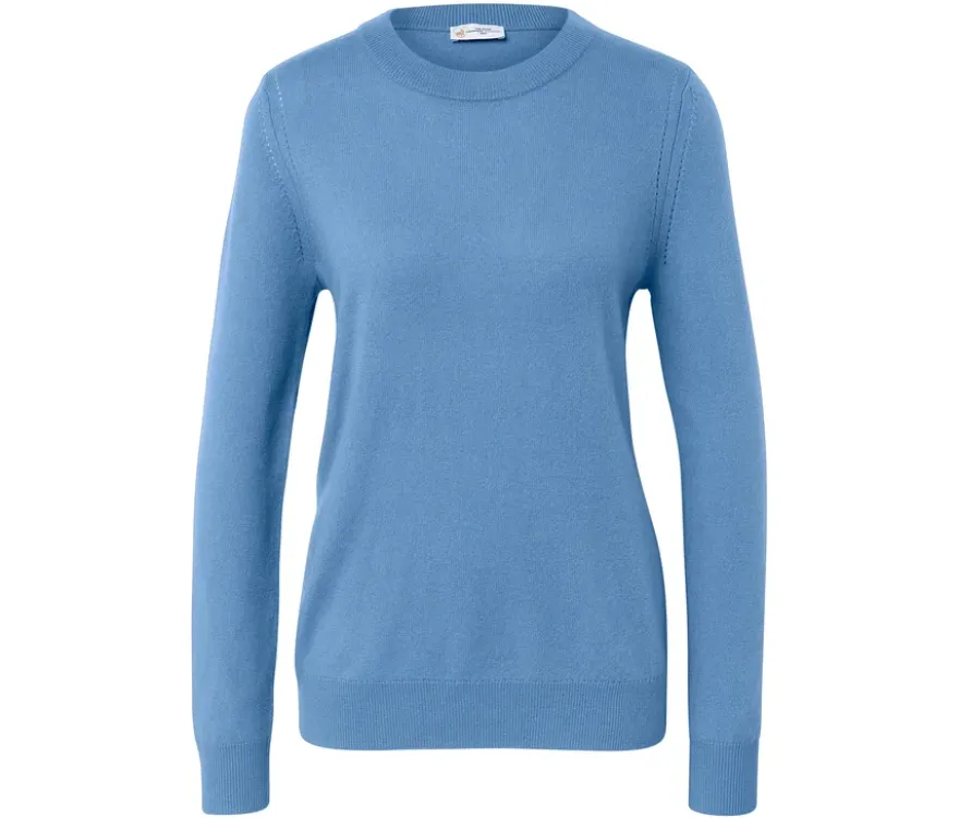 Feinstrickpullover mit Cashmere, blau