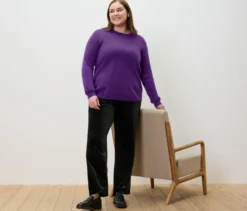 Feinstrickpullover mit Cashmere, lila