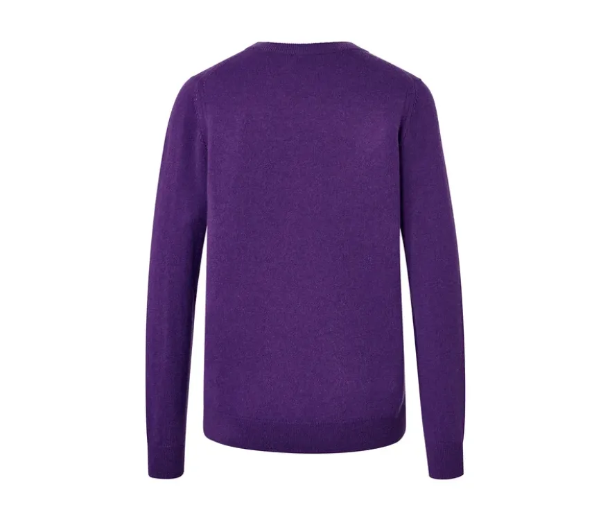 Feinstrickpullover mit Cashmere, lila