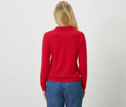 Feinstrickpullover mit Polokragen