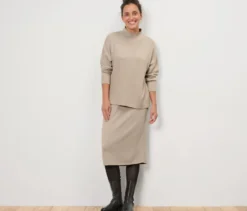 Feinstrickpullover mit Stehkragen