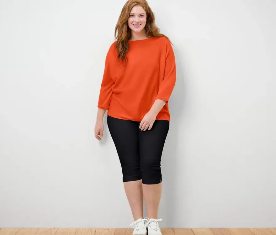 Feinstrickpullover, orange