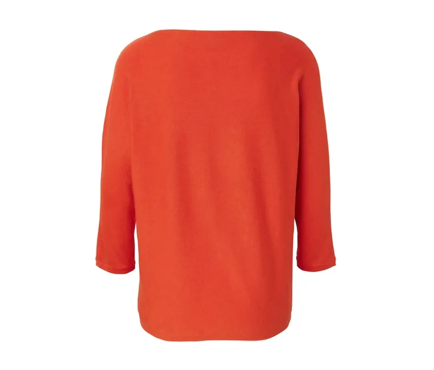 Feinstrickpullover, orange