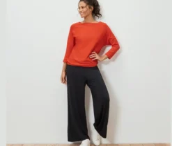 Feinstrickpullover, orange