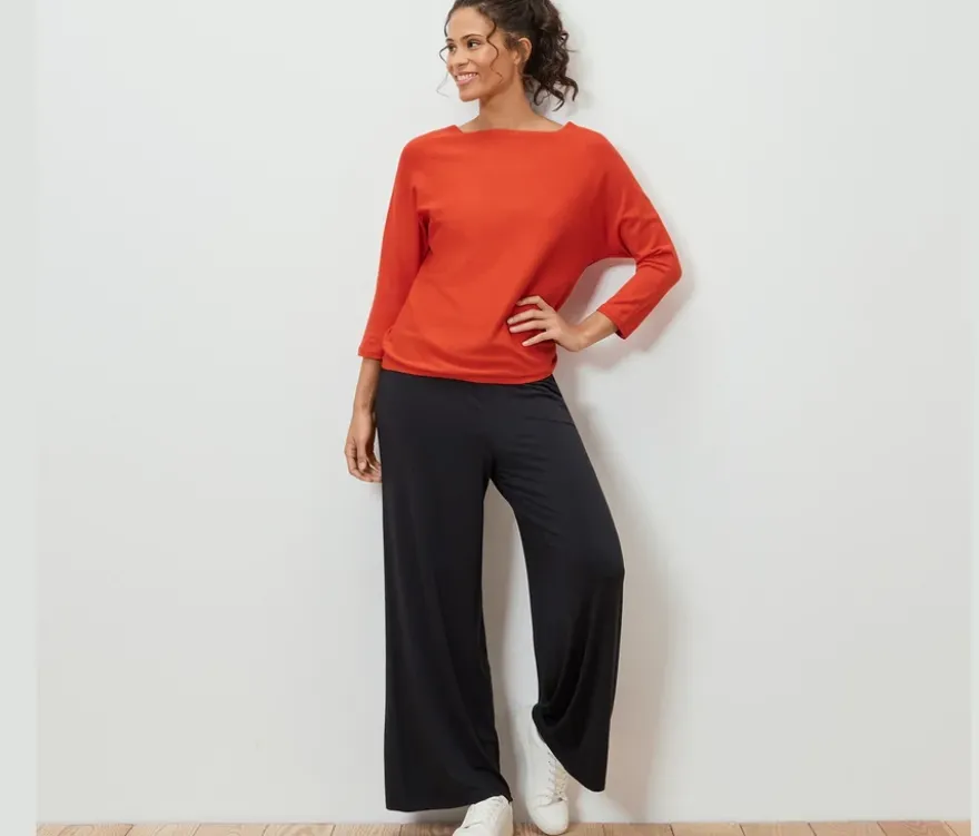Feinstrickpullover, orange