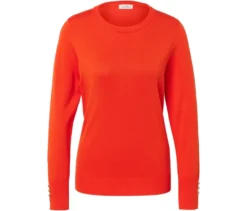 Feinstrickpullover, orange