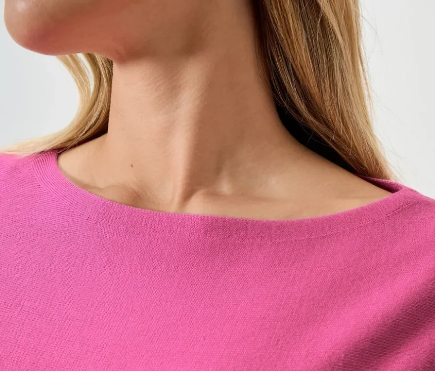 Feinstrickpullover, rosa