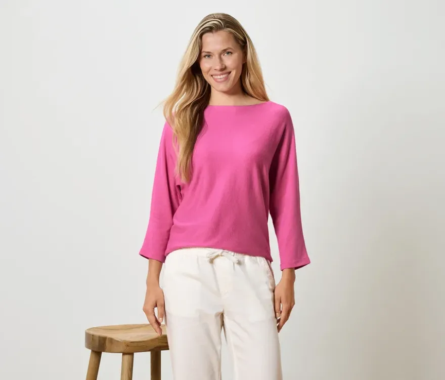Feinstrickpullover, rosa