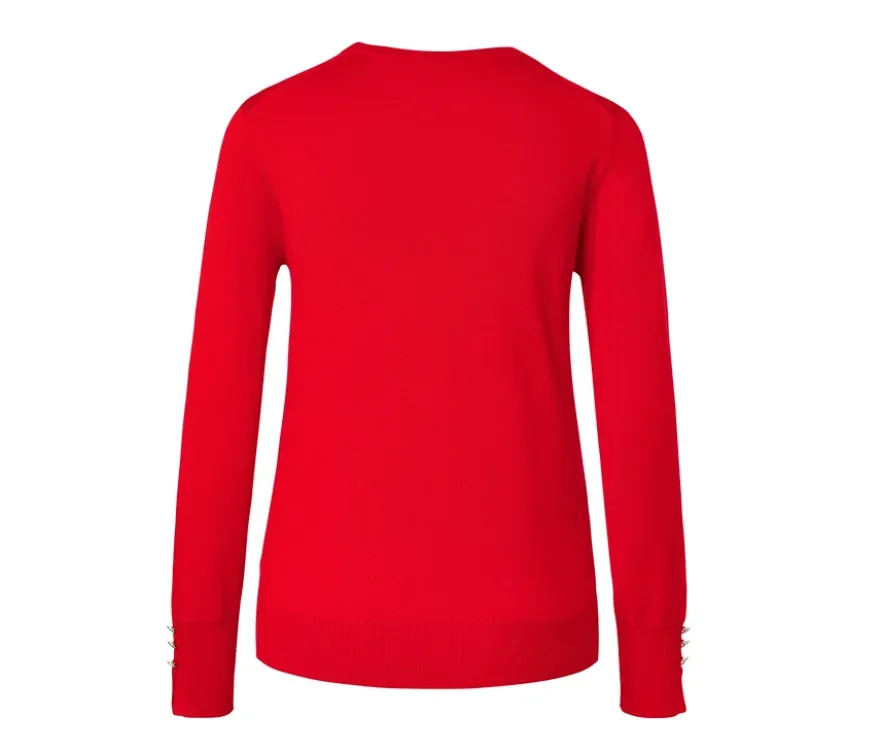 Feinstrickpullover, rot