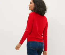 Feinstrickpullover, rot