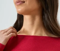 Feinstrickpullover, rot