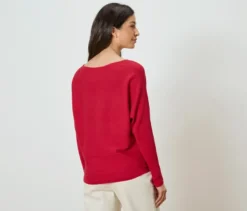 Feinstrickpullover, rot