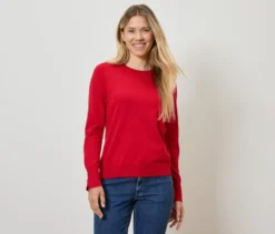 Feinstrickpullover, rot