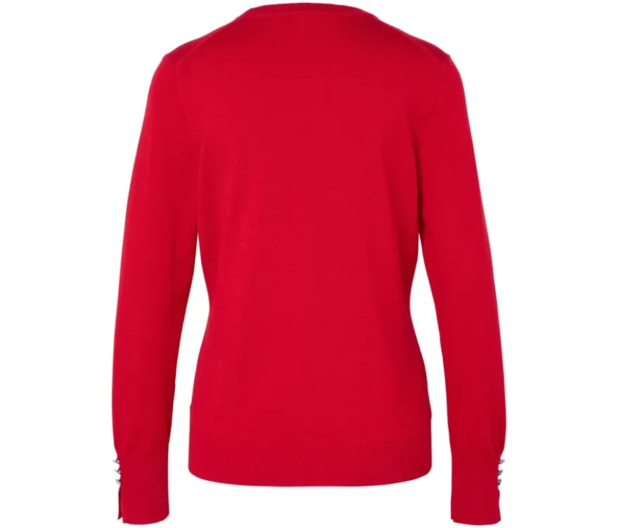 Feinstrickpullover, rot