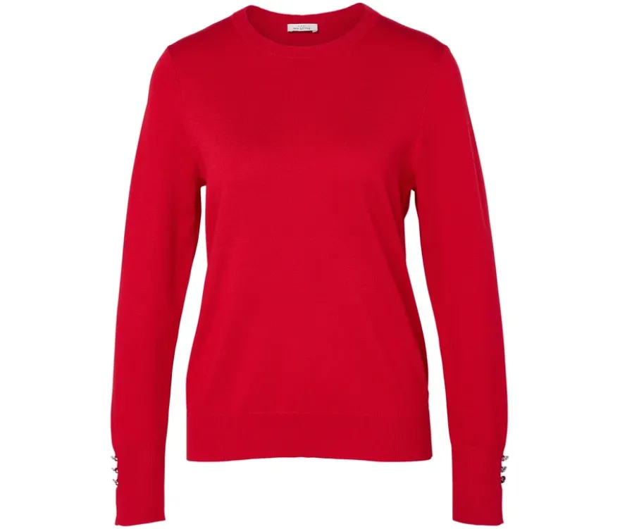 Feinstrickpullover, rot